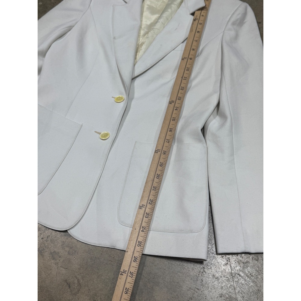 Vintage Levi Strauss & Co White Blazer Jacket Two Button Patch Pockets Womens M - Picture 4 of 16